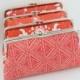 Coral Bridesmaid Clutch / Coral Wedding Purses / Personalized Gift for your Bridal Party - Set of 6