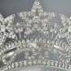 Art Deco Bridal Tiara, Crystal Star Tiara, Crystal Wedding Crown, Rhinestone Tiara, Wedding Tiara Vintage Wedding Jewelry Rhinestone Jewelry
