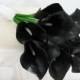 Calla lily Wedding bouquet black real touch Bridesmaid bouquets