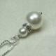 Pearl Bridal Necklace - Custom Swarovski Crystal Pearl Bridal Jewelry - Bridesmaid Wedding Jewelry
