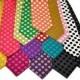 Neckties - Boy's Tie - Men's Necktie - Polka Dots in Lots of Colors