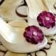 Sale 25% off Shoe clips Wedding Bridal Purple rhinestones Shoe Clips Bridal Flower Shoe Clips Weddings Bridal Accessories