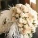 STARLET   Rhinestone and Feather Bouquet Wrap