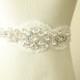 Lace and Rhinestone Bridal Sash, Bridal Gown Sash, Bridal Belt-Style No.S504