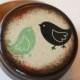 Black and Teal Love Birds  Pill Box