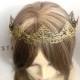 Antique Gold Filigree Medieval Crown (CR03) Princess style metal link crown for Larp, renaissance fair, and elven wedding