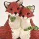 Fox in Love Custom Wedding Cake Topper
