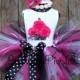 PINK in PARIS - Birthday Tutu Skirt Set, Hairclip/Headband & 3D Cupcake Shirt - Newborn, 1st, 2nd, 3rd, 4th, 5th, 6th, 7th