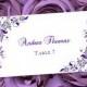 Printable Place Cards "Kaitlyn" Purple and Gray 10 Per Sheet Flat Editable Word.doc Avery Compatible Instant D. ALL COLORS Av. DIY You Print