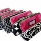 Black and White Bridesmaid Clutches - Design Your Own - You Choose Fabrics - Wedding attendant gifts