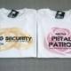 SALE - Ring Security Ring Bearer and Petal Patrol Flower Girl Personalized Wedding T-Shirts : 2 Shirts For 25 Dollars