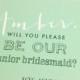 Will You Be My Junior Bridesmaid Card