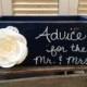 Distressed Navy Blue And White Advice For The Mr. And Mrs. Wedding Box Navy Blue Wedding Decor