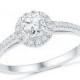 Brilliant Engagement Ring Holding 1/2 CT. TW. of Diamonds in Sterling Silver or White Gold