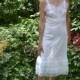 Frilly White Slip Dress with 10" of Lace and Ruched Chiffon 50's  Vintage Lingerie Size 34 36 38 Size Small Medium Large VL273