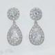 JE22- Bridal Vintage Style Cubic Zirconia Earrings  - Bridal.Accessory.Jewelry