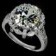 5 Carat Oval Cut Cubic Zirconia Halo Floral Ring Engagement Ring Fancy Wedding Ring Cocktail Ring Prom Cluster Ring Carving ring, AR0011