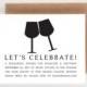 Let's Celebrate Rehearsal Dinner Invitation, Wine Pairing or Party Invitation