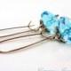 Sea Blue Earrings, Drop Earrings, Bridesmaid Gift, Blue Dangle Earrings, Blue Wedding Bridal Jewelry