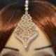 Gold Crystal Indian Matha Patti Tikka Head Chain Jewelry Bridal wedding Bridal Prom 24