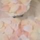 Bulk Rose Petals / Special Blend Blush, White, Cream with pink tips /  200 /  Artifical / Wedding, Flower Girl Basket Petals, Craft Supplies