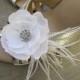 Set of 2 Bridal Shoe Clips Light Ivory - PHEOBE - Rhinestone Ostrich Feathers