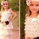 Flower Girl Dress // Champagne Colored Petti Dress // DRESS ONLY //Girls Petti Dresses // Wedding // Toddler Flower Girl // Baby Flower Girl