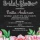 Vintage Chalkboard Bridal Shower Invitation Shabby Chic Bridal Shower Floral Bridal Brunch Invitation Pink Peonies, ANY EVENT