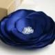 Blue Flower Hair Accessory - Navy Blue Flower Hair Clip - Wedding Hair Piece - Blue Bridal Flower