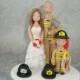 Personalized Firefighter Family Wedding Cake Topper