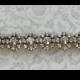 Vtg Rhinestone Bar Pin~Row of 6 Sparkly Rhinestones shaped in a Flower~ Scarf Coat Pin~ Lapel or Dress Brooch~Bridal Bouquet~Wedding Jewelry