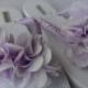 Lavender & White Bridal Flip Flops / Chiffon Leaf Flip Flops / Macrame Wedding Flip Flops / Bridesmaids Shoes / Bridal Sandals.