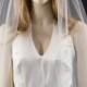 wedding veil - 36 inch fingertip length veil with a cut edge
