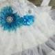 White Chiffon Dress // Flower Girl Dress // Girls Birthday Dress // Frozen Dress