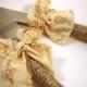 Rustic Wedding Cake Server and Knife Set -Engraving Optional-  Select Colors To Match Your Theme