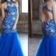 Sexy Applique Beaded Evening Dresses Mermaid 2015 Madison James Crew Neck Backless Evening Gowns Floor Length Tulle Prom Formal Dress Online with $129.95/Piece on Hjklp88's Store 