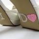 Pink Heart I Do Wedding Shoe Stickers - Rhinestone I Do Shoe Decals for your Bridal Shoes - New