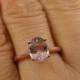 Alaina, Morganite and Rose Gold Engagement Ring - Oval Solitaire