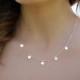 Silver disc necklace, silver necklace, bridesmaid necklace, disc necklace, sterling silver, charm necklace, bridal necklace, "Artemis"