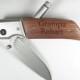 Personalized Engraved Pocket Knife Mini LED Flashlight Wood Groomsman Ring Bearer Best Man Gift  Hunting Hiking Keepsake