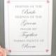 Friends of the bride sign - Sit together sign - No seating plan sign
