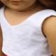 White Lace V Neck CROP TOP for 18 Inch Trendy American Girl Doll