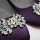 Wedding Flats - Flat Wedding Shoes - 14 Color Choices- Swarovski Sparkling Crystal - Ballet Flats- Purple Flats - Bridal Flat Shoes