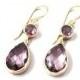 February Birthstone Earrings - Purple Amethyst Earrings - 925 Sterling Silver 18K Gold Vermeil - Gemstone Jewelry