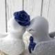 Love Birds Wedding Cake Topper, White, Grey and Navy Blue, Bride and Groom Keepsake, Fully Custom