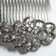 SALE SWAROVSKI wedding bridal crystal head piece , rhinestone pearl hair comb