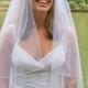 Wedding veil -  cascading bridal veil with a delicate finished edge