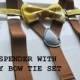 Choose Any bowtie with Dark brown Suspender !! for toddler/ boy/ baby