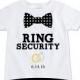Custom tshirt funny Ring Bearer gift, Personalized ring bearer security rehearsal t shirt, personalize with any date and colors (EX 369)