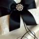 Ivory and Black Ring Bearer Pillow - Alencon Lace Ring Bearer Pillow